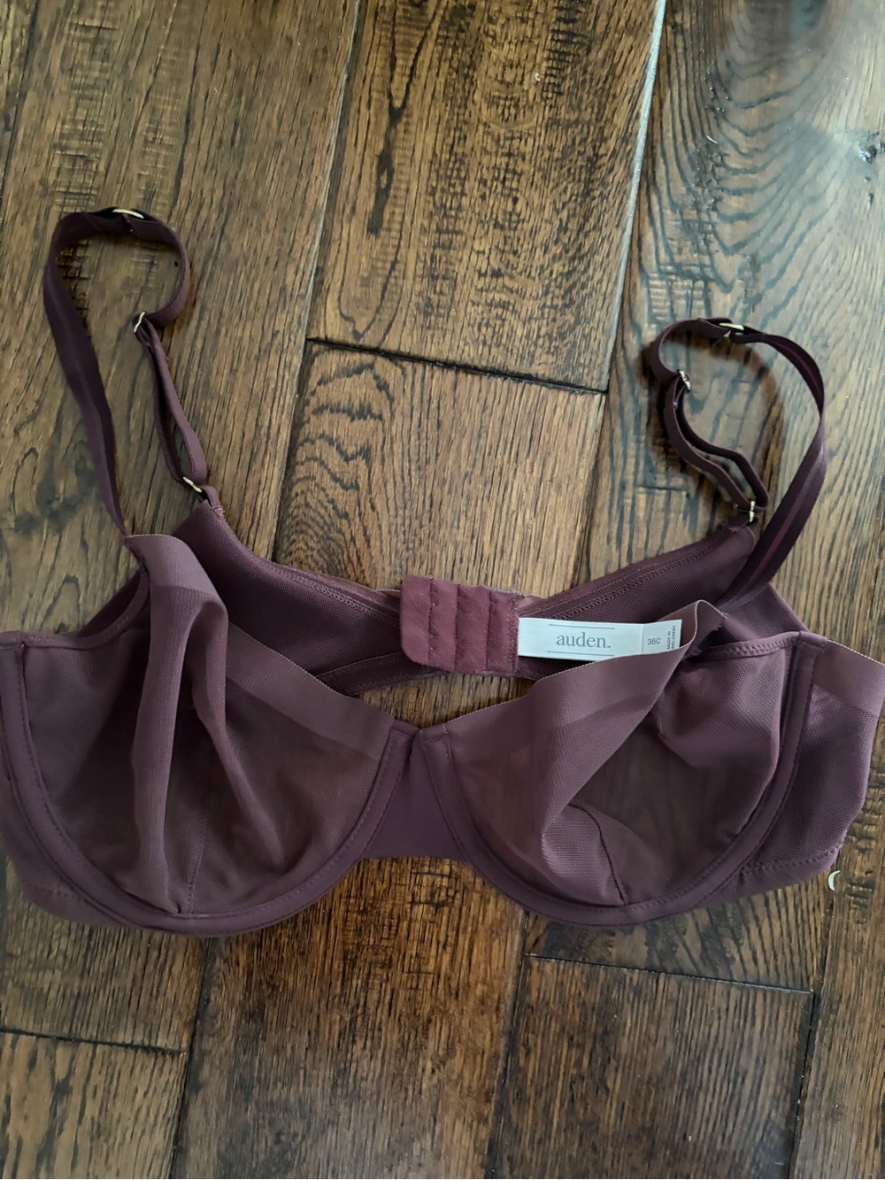 Auden Underwire Bra in Plum
